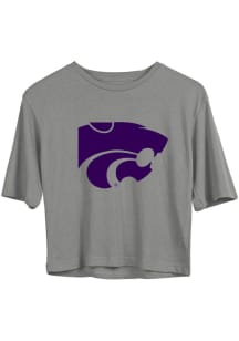 Vive La Fete K-State Wildcats Girls Grey Rosie Short Sleeve Tee