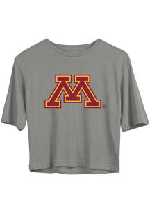 Minnesota Golden Gophers Girls Grey Rosie Short Sleeve Tee