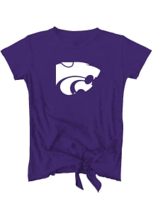 Vive La Fete K-State Wildcats Girls Purple Candace Short Sleeve Fashion T-Shirt