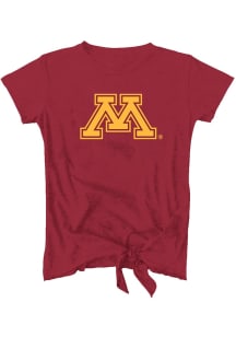 Minnesota Golden Gophers Girls Maroon Candace Short Sleeve Fashion T-Shirt