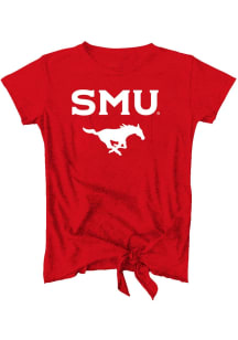 Vive La Fete SMU Mustangs Girls Red Candace Short Sleeve Fashion T-Shirt
