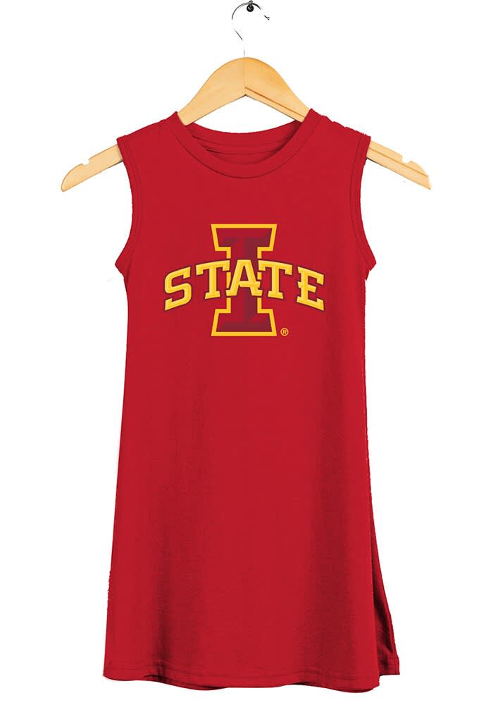 Vive La Fete Iowa State Cyclones Toddler Girls Cardinal Gwen Short Sleeve Dress