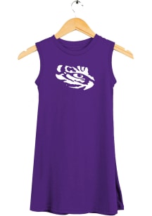 Vive La Fete LSU Tigers Toddler Girls Purple Gwen Short Sleeve Dresses