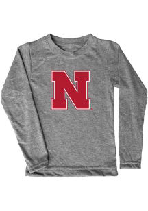 Nebraska Cornhuskers Youth Grey Aaron Long Sleeve T-Shirt