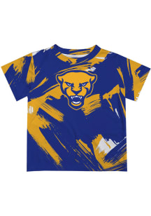 Pitt Panthers Youth Blue Henry Paintball Short Sleeve T-Shirt