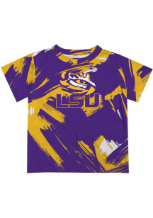 Vive La Fete LSU Tigers Youth Purple Henry Paintball Short Sleeve T-Shirt