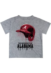 Vive La Fete Alabama Crimson Tide Infant Dripping Helmet Short Sleeve T-Shirt Grey