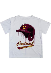 Central Michigan Chippewas Infant Dripping Helmet Short Sleeve T-Shirt White