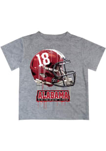 Alabama Crimson Tide Youth Grey Helmet Short Sleeve T-Shirt