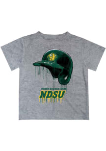 North Dakota State Bison Infant Dripping Helmet Short Sleeve T-Shirt Grey