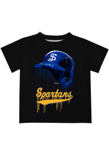 San Jose State Spartans Infant Dripping Helmet Short Sleeve T-Shirt Black