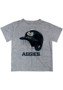 Vive La Fete Utah State Aggies Infant Dripping Helmet Short Sleeve T-Shirt Grey