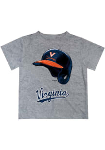 Virginia Cavaliers Infant Dripping Helmet Short Sleeve T-Shirt Grey