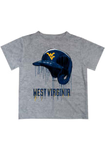 West Virginia Mountaineers Infant Dripping Helmet Short Sleeve T-Shirt Grey