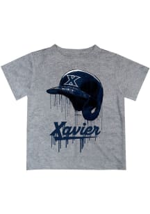 Xavier Musketeers Infant Dripping Helmet Short Sleeve T-Shirt Grey