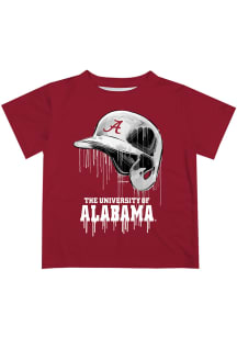 Alabama Crimson Tide Toddler Red Dripping Helmet Short Sleeve T-Shirt