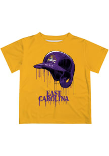 East Carolina Pirates Toddler Gold Dripping Helmet Short Sleeve T-Shirt