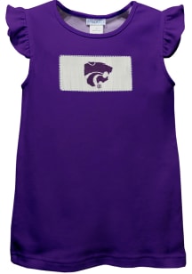 K-State Wildcats Toddler Girls Purple Mia T-Shirt Short Sleeve Dresses
