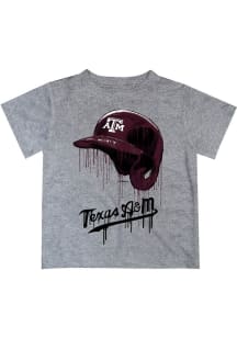 Texas A&amp;M Aggies Toddler Grey Dripping Helmet Short Sleeve T-Shirt