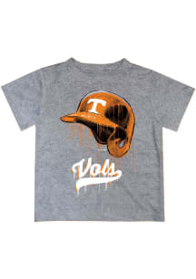 Tennessee Volunteers Toddler Grey Dripping Helmet Short Sleeve T-Shirt