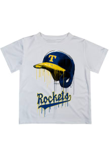 Toledo Rockets Toddler White Dripping Helmet Short Sleeve T-Shirt