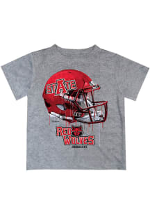 Arkansas State Red Wolves Youth Grey Helmet Short Sleeve T-Shirt