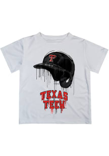 Texas Tech Red Raiders Toddler White Dripping Helmet Short Sleeve T-Shirt