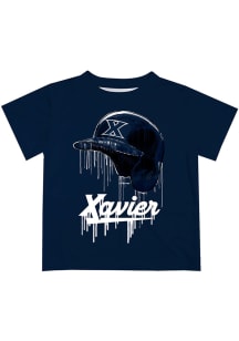Xavier Musketeers Toddler Blue Dripping Helmet Short Sleeve T-Shirt