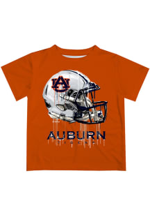 Auburn Tigers Youth Orange Helmet Short Sleeve T-Shirt