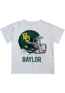 Baylor Bears Youth White Helmet Short Sleeve T-Shirt