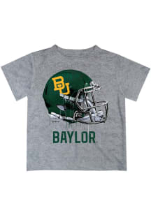 Baylor Bears Youth Grey Helmet Short Sleeve T-Shirt