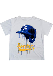 San Jose State Spartans Youth White Dripping Helmet Short Sleeve T-Shirt