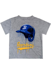 San Jose State Spartans Youth Grey Dripping Helmet Short Sleeve T-Shirt
