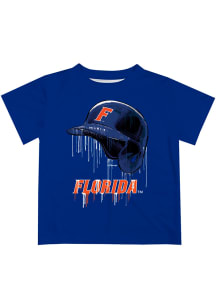 Florida Gators Youth Blue Dripping Helmet Short Sleeve T-Shirt
