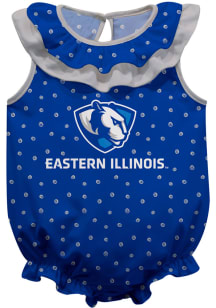 Eastern Illinois Panthers Baby Blue Ruffle Short Sleeve One Piece