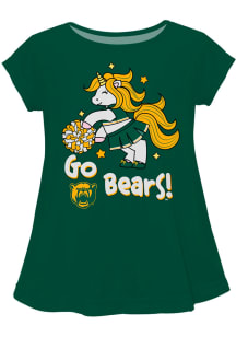 Baylor Bears Infant Girls Unicorn Blouse Short Sleeve T-Shirt Green