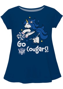 BYU Cougars Infant Girls Unicorn Blouse Short Sleeve T-Shirt Blue