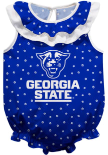 Georgia State Panthers Baby Blue Ruffle Short Sleeve One Piece