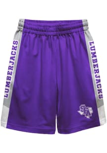 SFA Lumberjacks Toddler Purple Mesh Athletic Bottoms Shorts