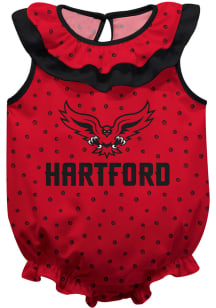 Hartford Hawks Baby Red Ruffle Short Sleeve One Piece