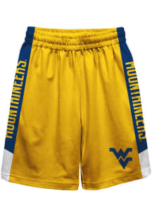 West Virginia Mountaineers Toddler Gold Mesh Athletic Bottoms Shorts