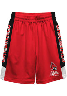 Ball State Cardinals Youth Red Mesh Athletic Shorts