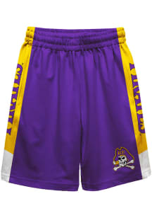 East Carolina Pirates Youth Purple Mesh Athletic Shorts