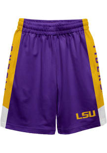 LSU Tigers Youth Purple Mesh Athletic Shorts