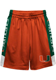 Miami Hurricanes Youth Orange Mesh Athletic Shorts