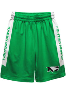 North Dakota Fighting Hawks Youth Green Mesh Athletic Shorts