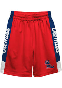 Ole Miss Rebels Youth Red Mesh Athletic Shorts