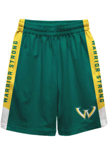 Wayne State Warriors Youth Green Mesh Athletic Shorts