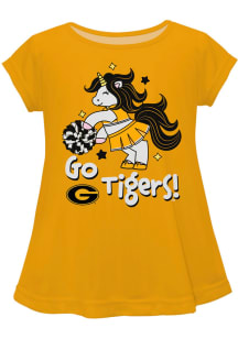 Grambling State Tigers Infant Girls Unicorn Blouse Short Sleeve T-Shirt Gold