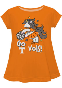 Tennessee Volunteers Infant Girls Unicorn Blouse Short Sleeve T-Shirt Orange
